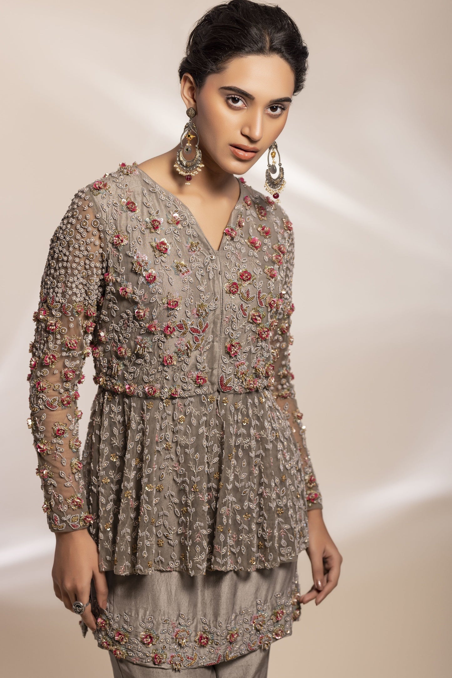 Peplum Jacket, Kurta with a gharara