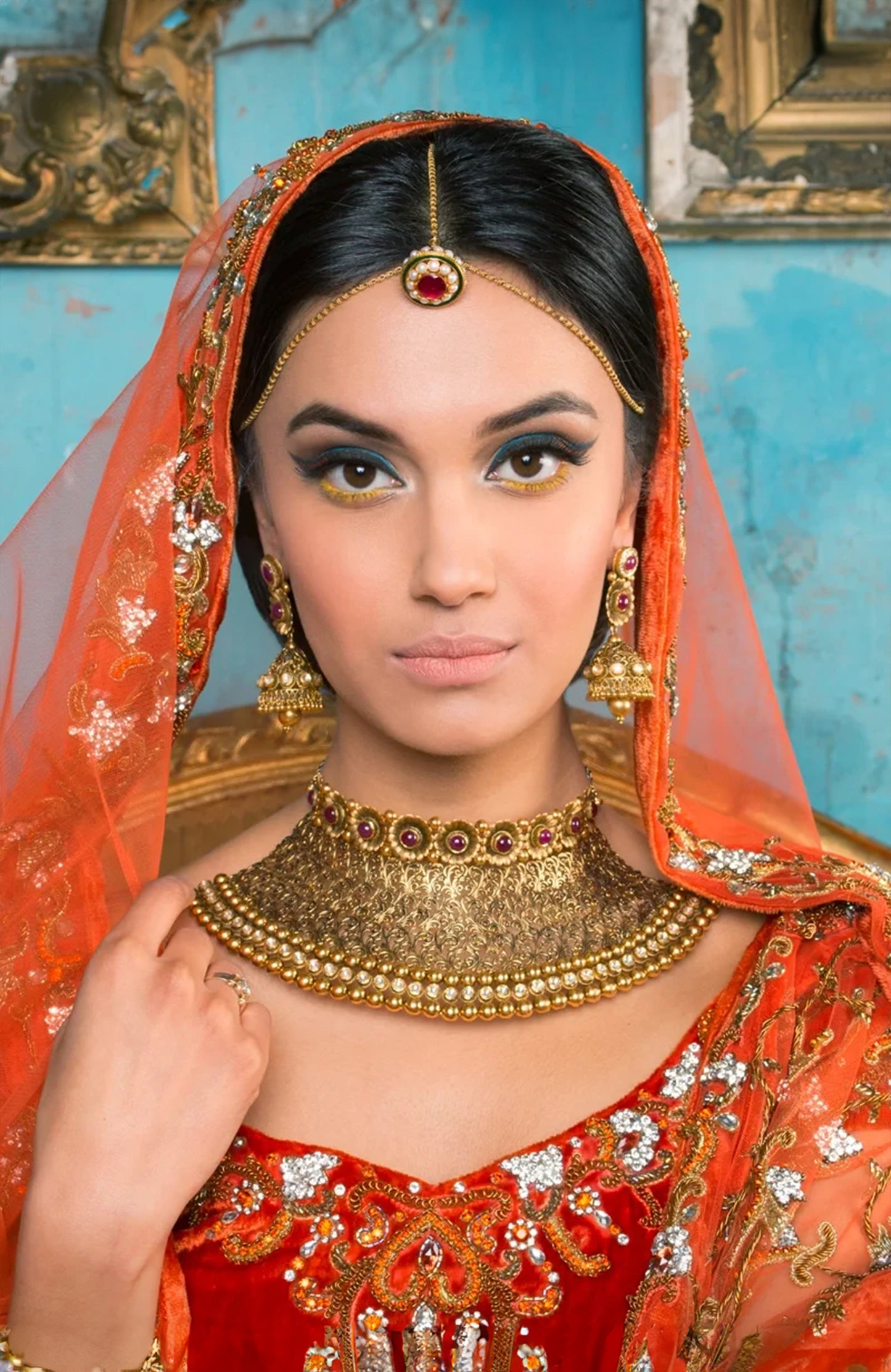 Rust Orange Lehenga - Heritage Collection